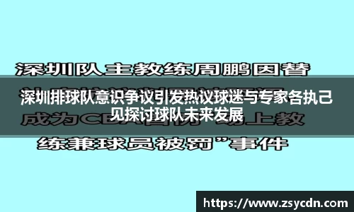 深圳排球队意识争议引发热议球迷与专家各执己见探讨球队未来发展